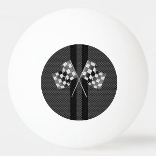 Modern Tävla Flaggor Rand i kolfiber Stil Pingisboll