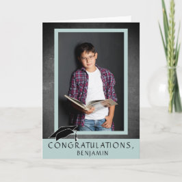 Modern tavla Grattis till studenten Foto Kort