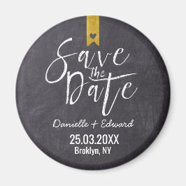 Modern tavla handstil Spara datum Magnet