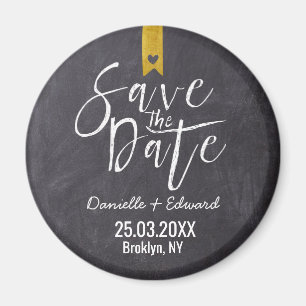 Modern tavla handstil Spara datum Magnet