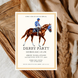 Modern Tävling Horse Derby Party Equestrian Invati Inbjudningar