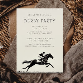 Modern Tävling Horse Photography Derby Party Inbjudningar