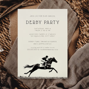 Modern Tävling Horse Photography Derby Party Inbjudningar