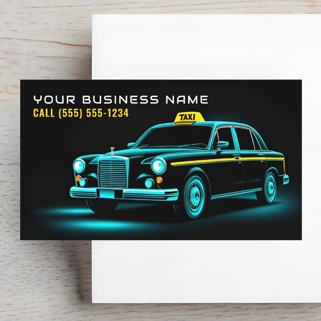 Modern Taxi-chaufför Visitkort (Skapare uppladdad)