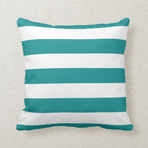 Modern Teal and White Rand Kudde