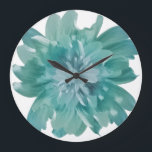 Modern Teal Bloom Artistic Wall Clock – Large Flor Stor Klocka<br><div class="desc">Turn Every Moment into a Work of Art. Add a refreshing touch of nature to your home with our Teal Bloom Floral Wall Clock. This isn't just a timepiece; it's a statement piece. Featuring a stunning, high-definition turquoise flower with intricate, multi-layered petals, this clock brings a modern, serene vibe to...</div>