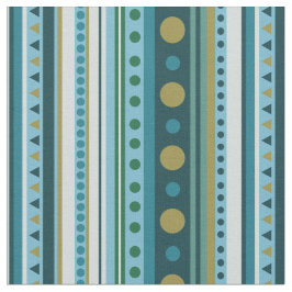 Modern Teal Blue Rand Fabric Tyg