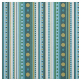 Modern Teal Blue Rand Fabric Tyg