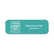 Modern Teal Custom Business Name Tag