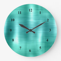 Modern Teal Faux Metallic
