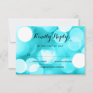 Modern Teal Glitter Ljus Bat mitzvah OSA Kort