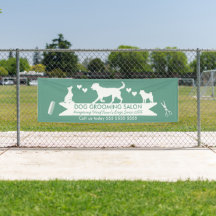 Modern Teal Hund Silhouette Hund Grooming Salon