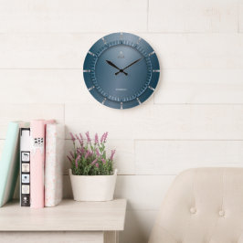 Modern Teal Large Wall Clock Stor Klocka