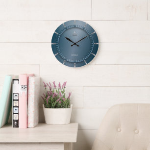 Modern Teal Large Wall Clock Stor Klocka