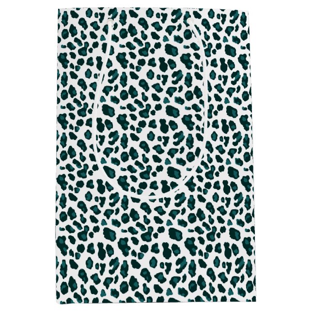 Modern Teal Leopard-utskrift mönstrad (Framsidan)