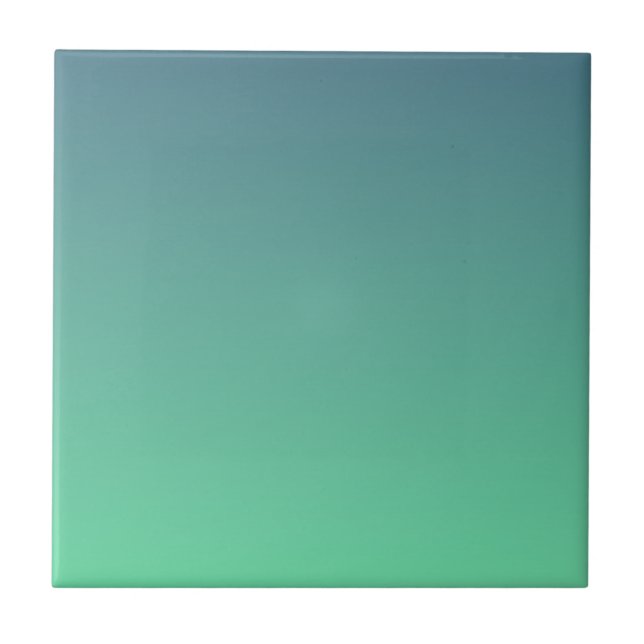 Modern Teal Mint Grönt Ombre Kakelplatta (Framsidan)