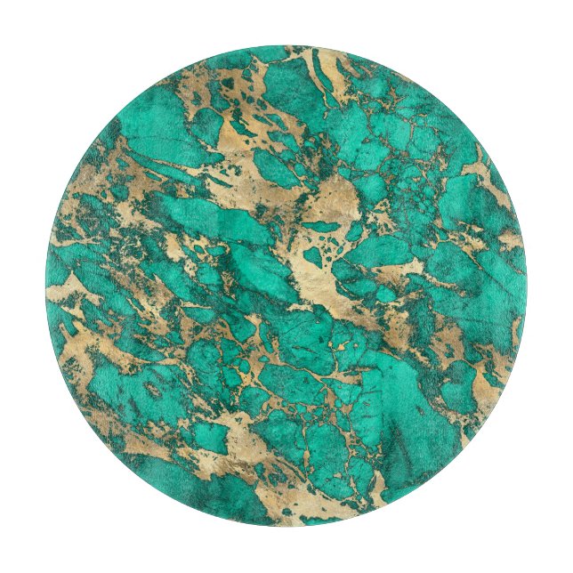 Modern Teal och Guld Marble Mönster (Framsidan)