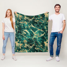 Modern Teal och Guld Marble Mönster