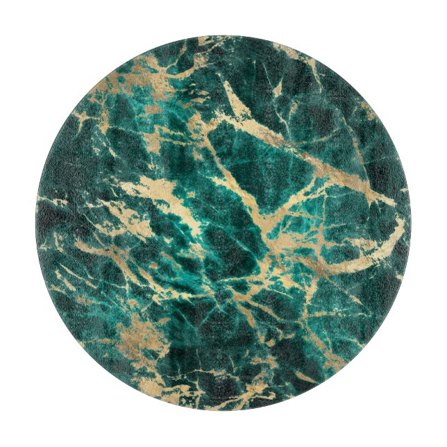 Modern teal och guldmarmorerat mönster (Framsidan)