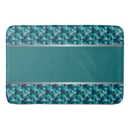 Modern Teal och Silver Abstrakt Badrumsmatta