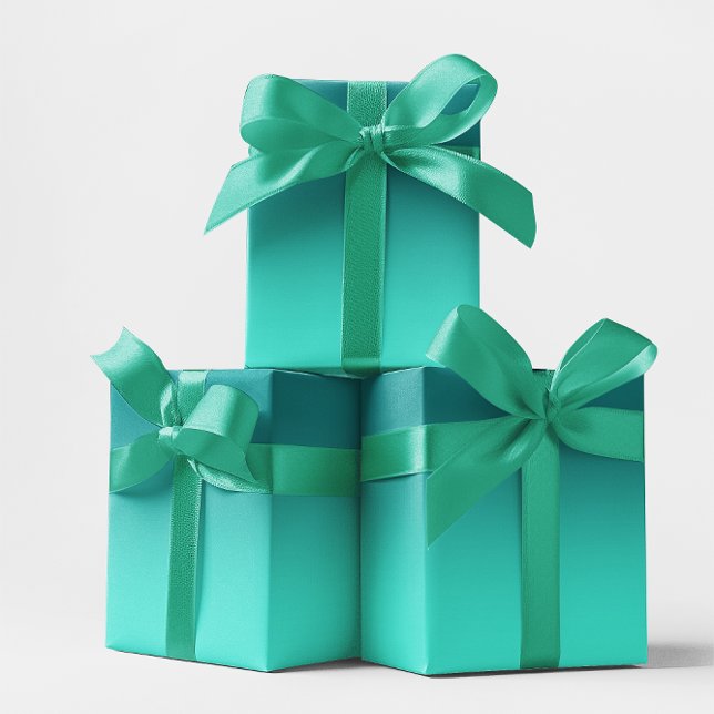 Modern Teal och Turkos Ombre Presentpapper (Modern Teal and Turquoise Ombre Wrapping Paper)