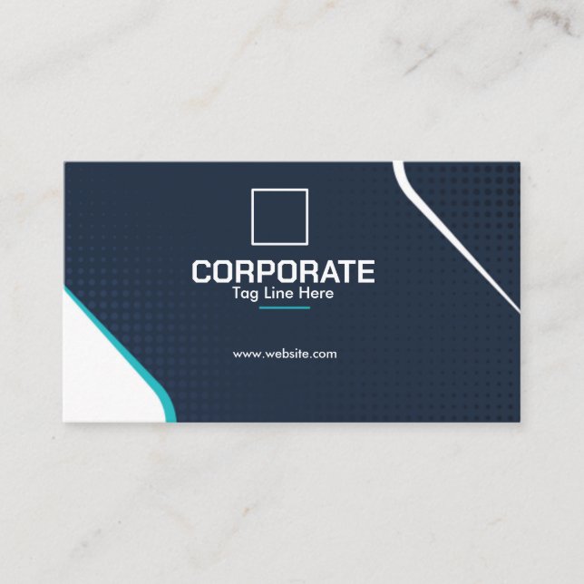 Modern Teal Svart Professionell Visitkort (Framsida)