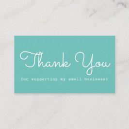 Modern Teal Tack Visitkort