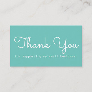 Modern Teal Tack Visitkort