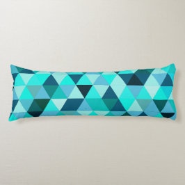 Modern Teal Triangles Mönster Kroppskudde