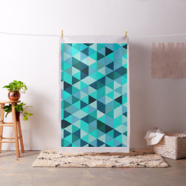 Modern Teal Triangles Mönster Tyg