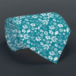 Modern Teal Turcos Blue-Blommönster Slips<br><div class="desc">Modern Teal Turcos Blue Blommönster Necktie - perfekt för ett tropiskt evenemang! Det är lätt att ändra bakgrunden till färg också. Skapat av Zazzle pro designer BK Thompson © exklusivt för Cedar and String. Kontakta oss om du behöver hjälp med designen.</div>