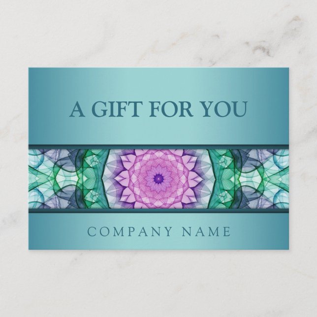 Modern teal vattenlily mandala (Framsida)