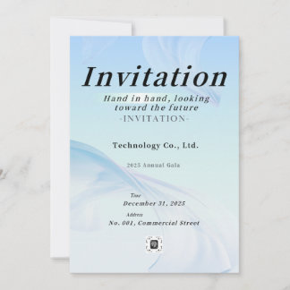 Modern Tech Light Blue Corporate Gala Invitation – Inbjudningar
