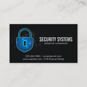 Modern Tech Security Pad Lock Visitkort