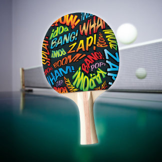 Modern Tecknad Bok Colorful Typograf Pingisracket
