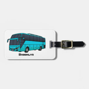 Modern tecknad för passagerare i buss bagagebricka
