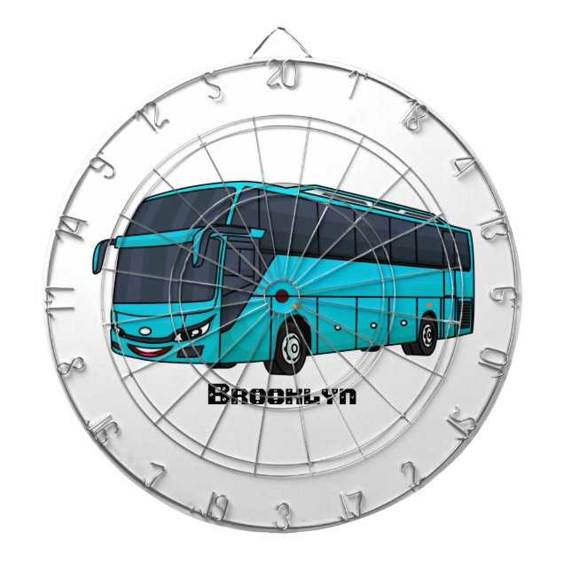 Modern tecknad för passagerare i buss darttavla (Framsidan)
