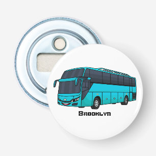 Modern tecknad för passagerare i buss flasköppnare