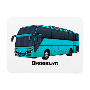 Modern tecknad för passagerare i buss magnet
