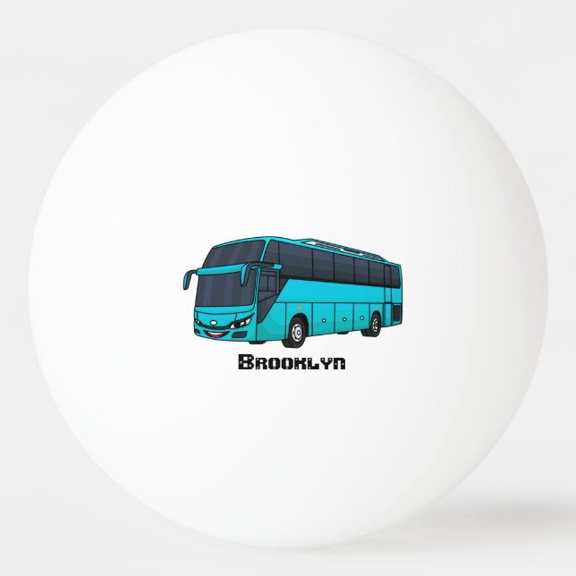 Modern tecknad för passagerare i buss pingisboll (Framsidan)