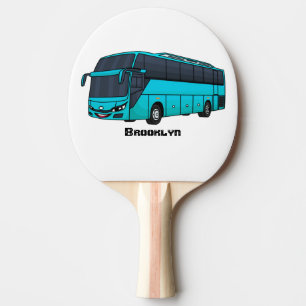 Modern tecknad för passagerare i buss pingisracket