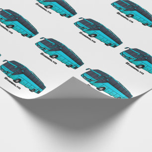 Modern tecknad för passagerare i buss presentpapper
