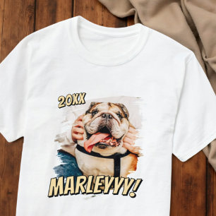 Modern Tecknad Simple Grunge Anpassningsbar Pet Ph T Shirt