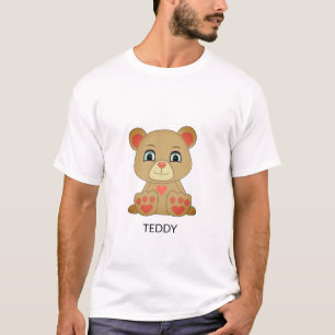 Modern teddybjörn & hjärta t shirt