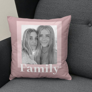 Modern teknik och Rosa Foto Familjegåva Kudde