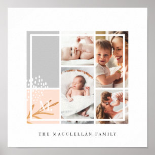 Modern tema i modern anpassningsbar-familjens foto poster