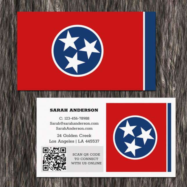 Modern Tennessee-Affärskortet, Flagga / USA Visitkort (Skapare uppladdad)