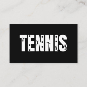 Modern Tennis Social Media Player Coach Klubb Boll Visitkort