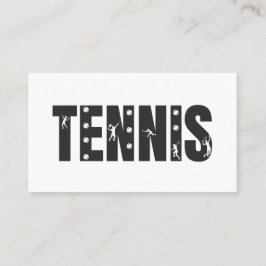 Modern Tennis Social Media Player Coach Klubb Cool Visitkort