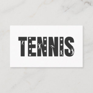 Modern Tennis Social Media Player Coach Klubb Cool Visitkort